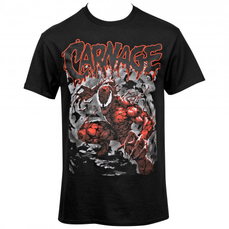 Marvel Comics Venom and Carnage Split Face T-Shirt